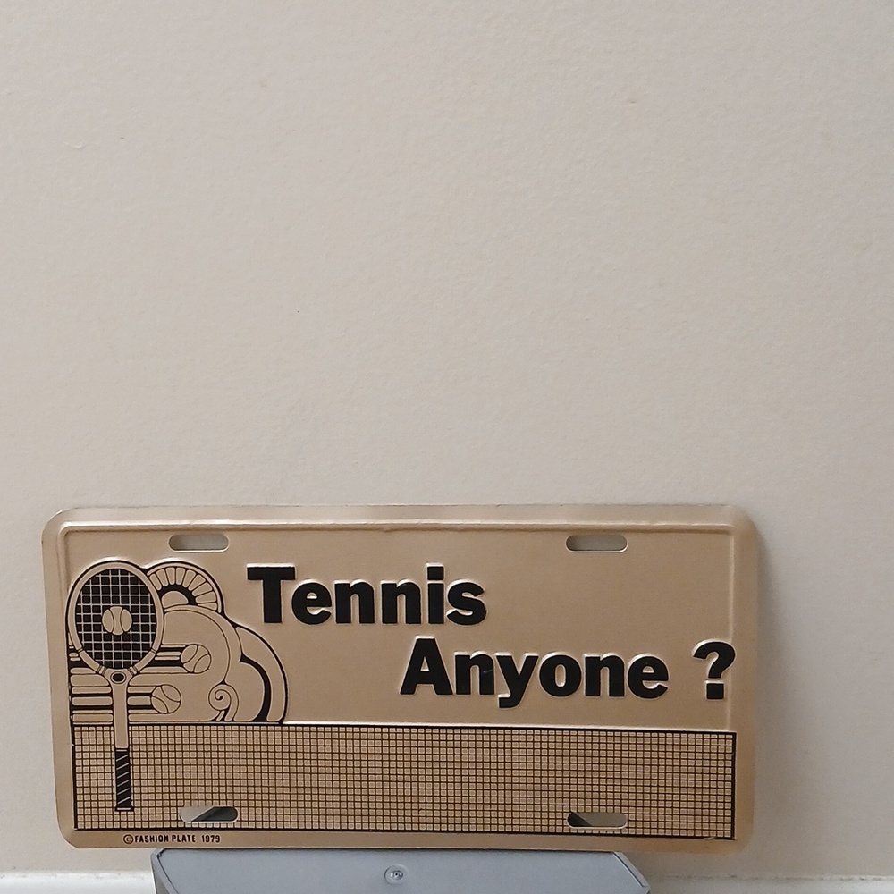 Tan and Black Tennis Fashion Plate 1979.